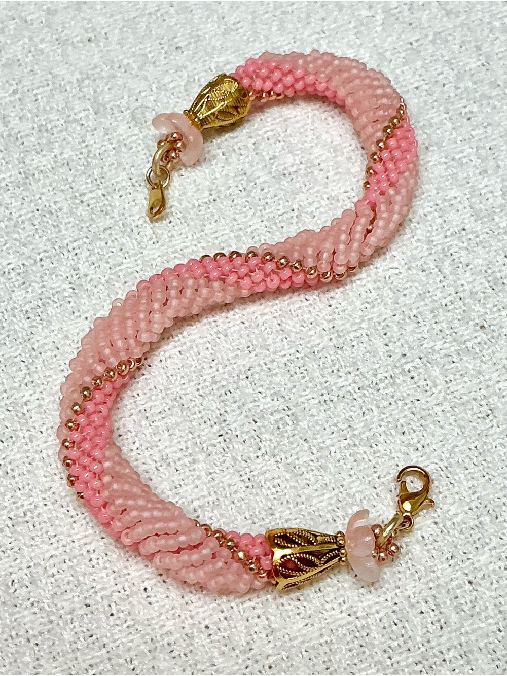 Hand Beaded Dutch Spiral Bracelet